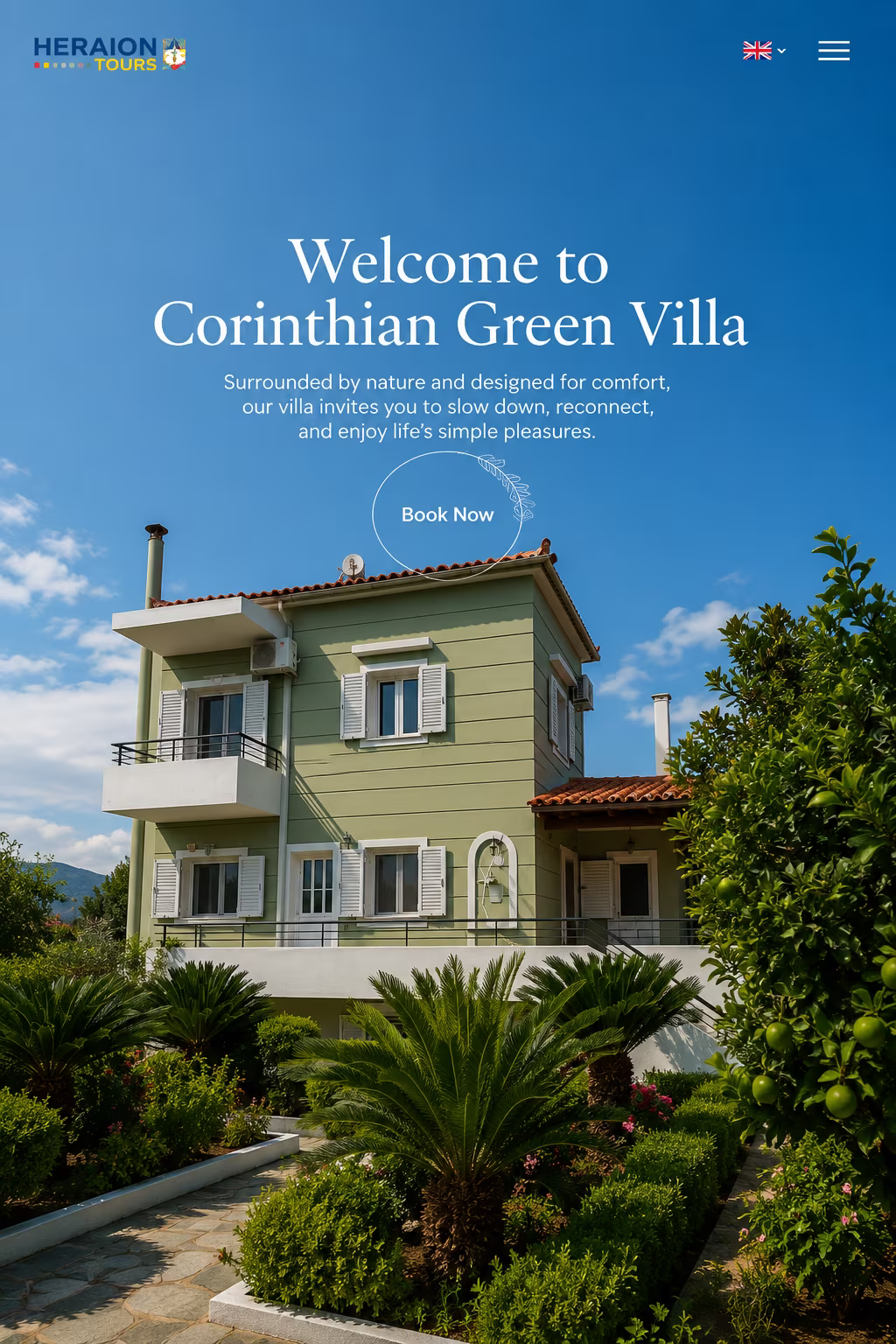Αρχική σελίδα της Corinthian Green Villa